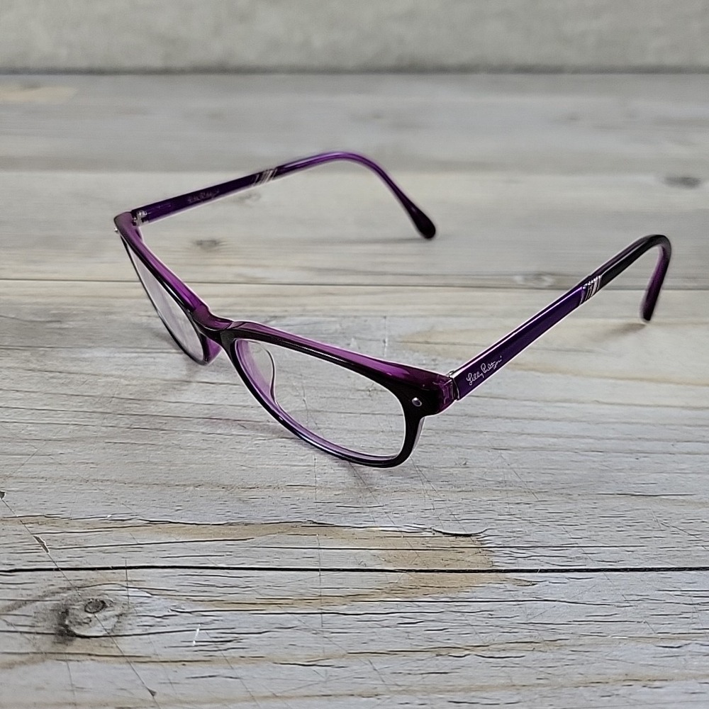 Lilly Pulitzer Leighton TO Eyeglasses 51-17 135mm Black Purple Frames‎ Only